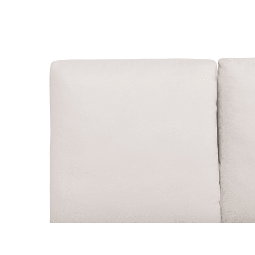 Cama Chenille MELLE 140 x 200 cm Creme claro