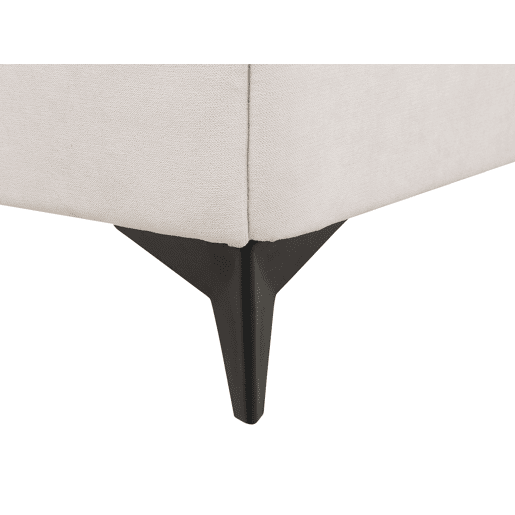 Cama Chenille MELLE 140 x 200 cm Creme claro