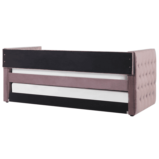Cama gavetão Veludo GASSIN 90 x 200 cm Rosa