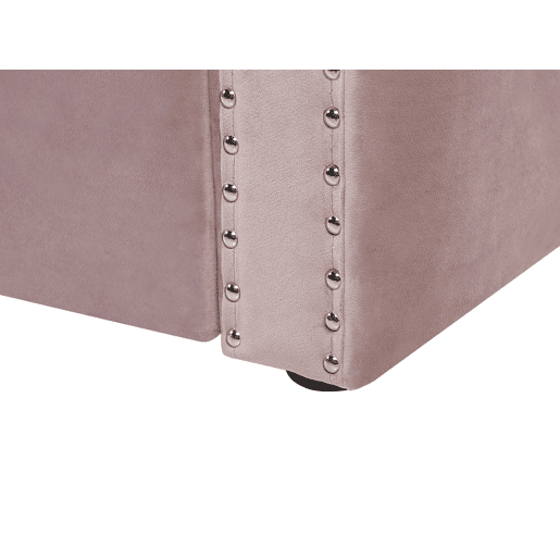 Cama gavetão Veludo GASSIN 90 x 200 cm Rosa