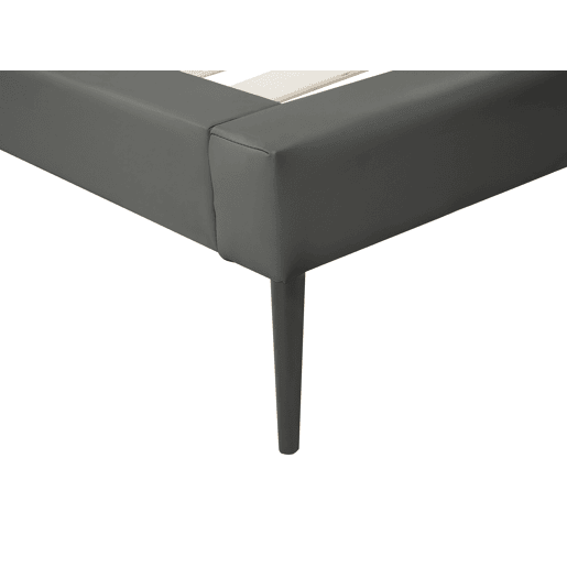 Cama Pele sintética ESSONNE 180 x 200 cm Cinzento