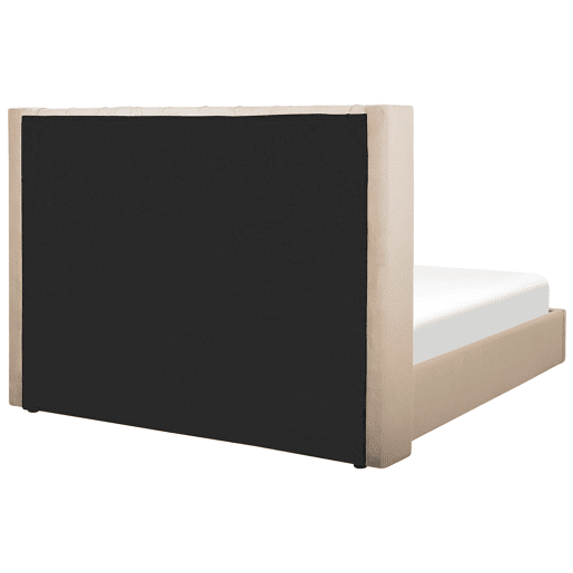 Cama baú Veludo LUBBON 160 x 200 cm Creme