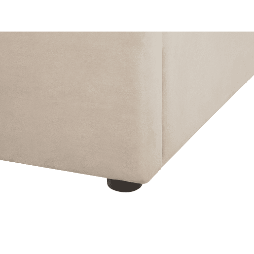 Cama baú Veludo LUBBON 160 x 200 cm Creme