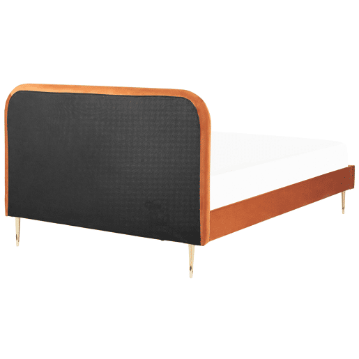 Cama Veludo FLAYAT 160 x 200 cm Laranja