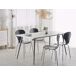 Beliani Mesa de comedor SANTIAGO 80x160 Beliani Mesa de comedor SANTIAGO 80x160 Blanco