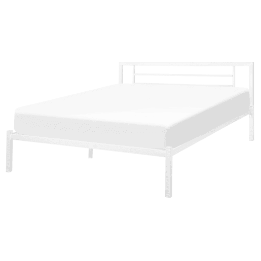 Cama Metal CUSSET 160 x 200 cm Branco