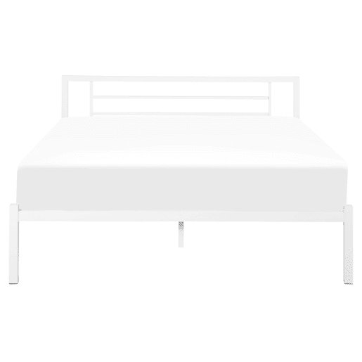 Cama Metal CUSSET 160 x 200 cm Branco