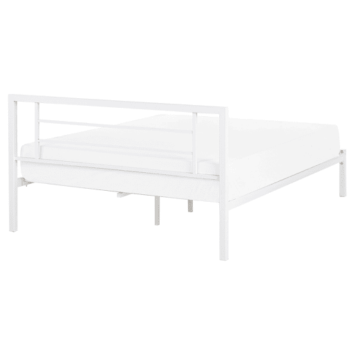 Cama Metal CUSSET 160 x 200 cm Branco