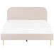 Beliani Cama Terciopelo FLAYAT 193x215 Beliani Cama Terciopelo FLAYAT 193x215 Azul Marino