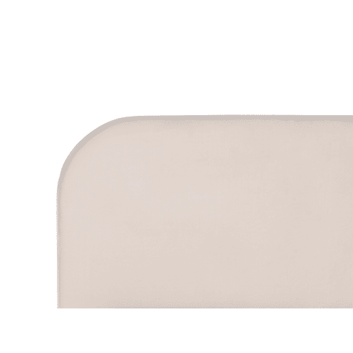 Cama Veludo FLAYAT 180 x 200 cm Creme claro
