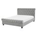 Beliani Cama Terciopelo AVALLON 152x233 Beliani Cama Terciopelo AVALLON 152x233 Gris Claro