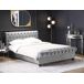 Beliani Cama Terciopelo AVALLON 152x233 Beliani Cama Terciopelo AVALLON 152x233 Gris Claro