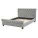 Beliani Cama Terciopelo AVALLON 152x233 Beliani Cama Terciopelo AVALLON 152x233 Gris Claro