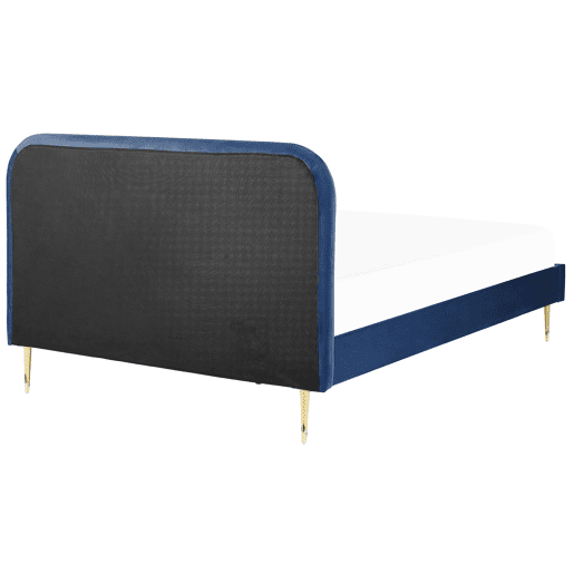 Cama Veludo FLAYAT 140 x 200 cm Azul marinho