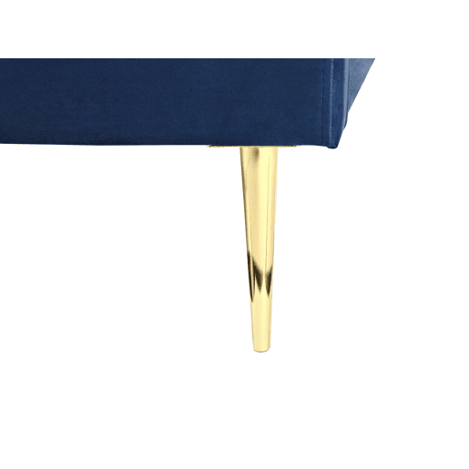 Cama Veludo FLAYAT 140 x 200 cm Azul marinho