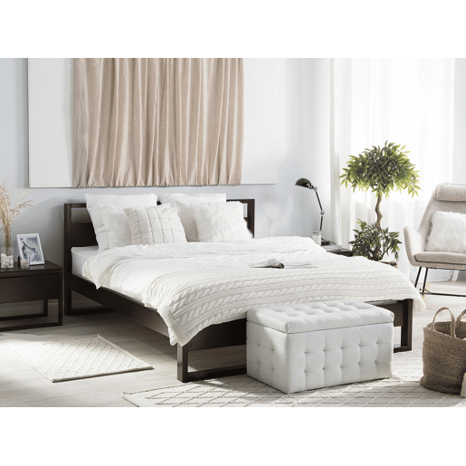 Cama Pinho GIULIA 140 x 200 cm Castanho escuro