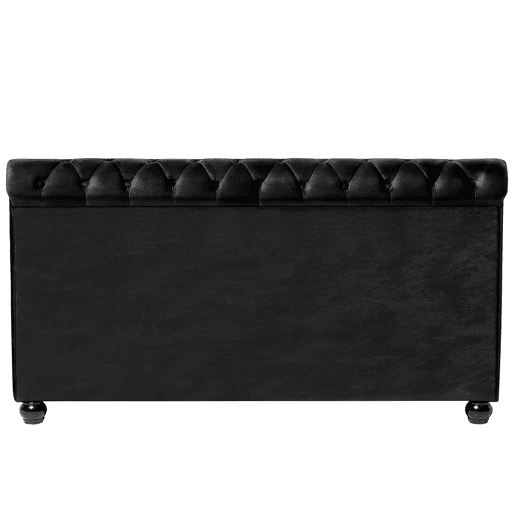 Cama Veludo AVALLON 180 x 200 cm Preto