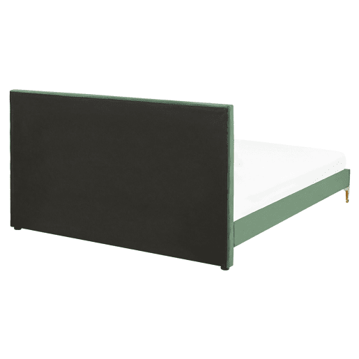 Cama Veludo LIMOUX 160 x 200 cm Verde escuro