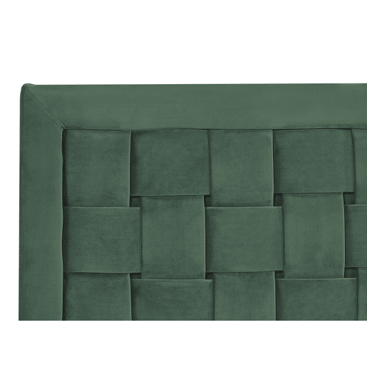 Cama Veludo LIMOUX 160 x 200 cm Verde escuro