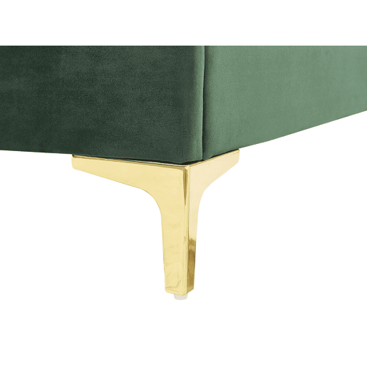 Cama Veludo LIMOUX 160 x 200 cm Verde escuro