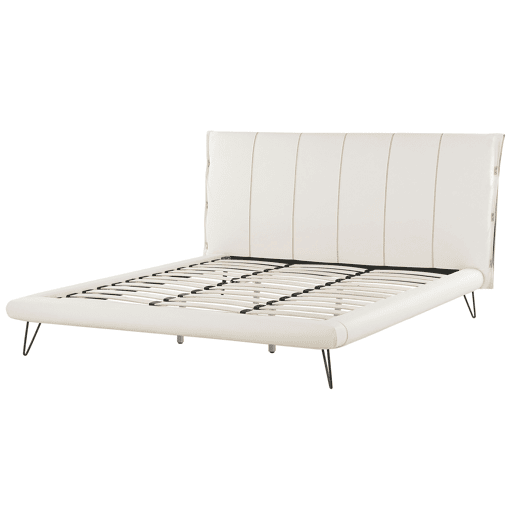Cama Pele sintética BETIN 180 x 200 cm Creme