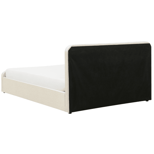 Cama baú Cama Tecido RENNES 160 x 200 cm Creme