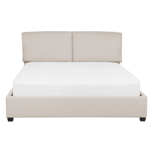 Cama Tecido BELFORT 140 x 200 cm Creme claro