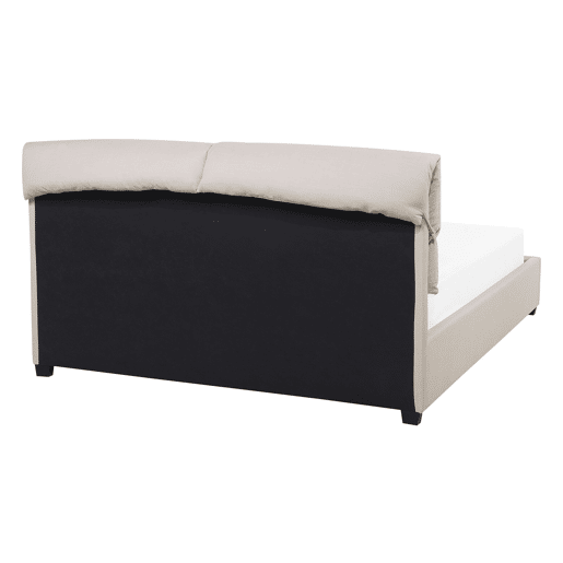 Cama Tecido BELFORT 140 x 200 cm Creme claro