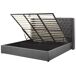 Beliani Cama con almacenaje Terciopelo LUBBON 210x217 Beliani Cama con almacenaje Terciopelo LUBBON 210x217 Gris