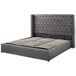 Beliani Cama con almacenaje Terciopelo LUBBON 210x217 Beliani Cama con almacenaje Terciopelo LUBBON 210x217 Gris