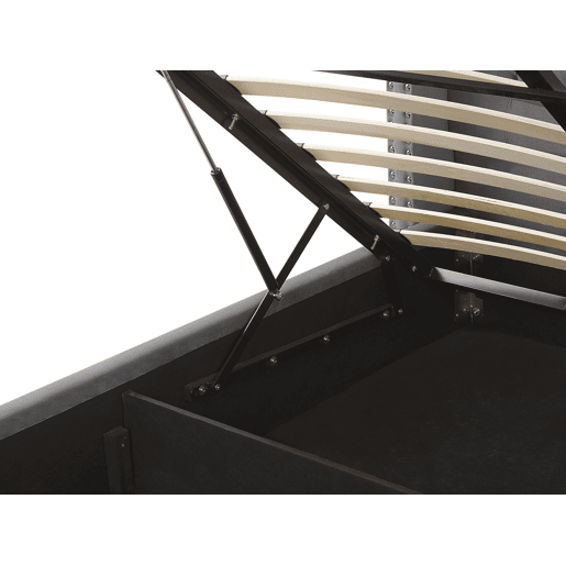 Cama baú Veludo LUBBON 180 x 200 cm Cinzento