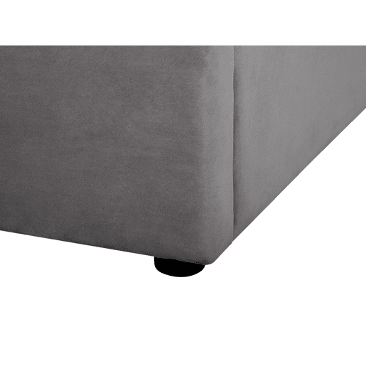 Cama baú Veludo LUBBON 180 x 200 cm Cinzento