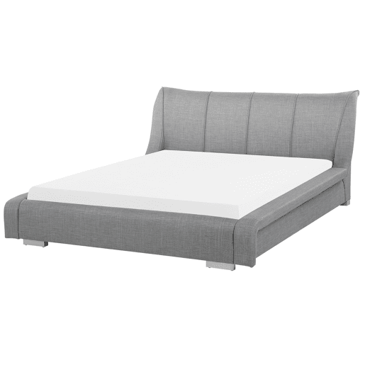 Cama Tecido NANTES 180 x 200 cm Cinzento claro