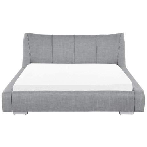 Cama Tecido NANTES 180 x 200 cm Cinzento claro