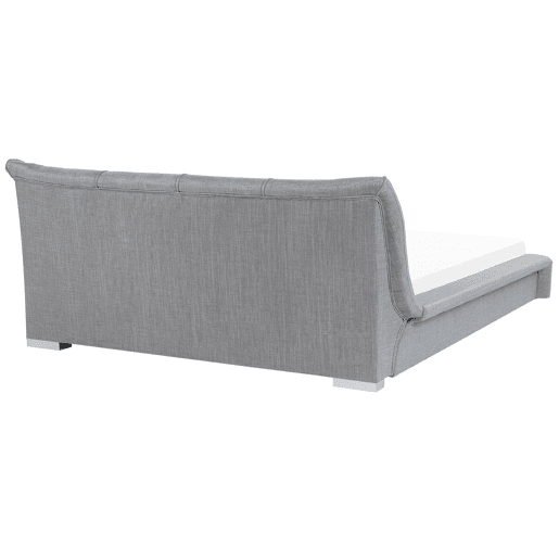 Cama Tecido NANTES 180 x 200 cm Cinzento claro