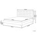 Beliani Cama Terciopelo LIMOUX 187x213 Beliani Cama Terciopelo LIMOUX 187x213 Azul Marino