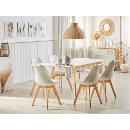 Mesa de jantar extensível MEDIO Branco 120155 cm 80 cm