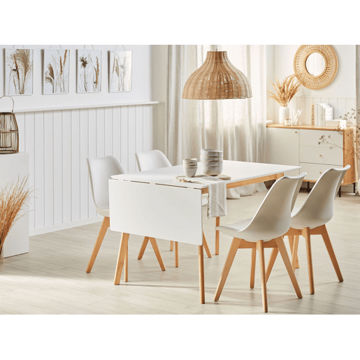 Mesa de jantar extensível MEDIO Branco 120155 cm 80 cm