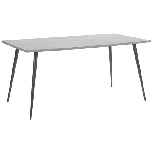Mesa de jantar SANTIAGO Efeito de betão cinzento 160 cm 80 cm