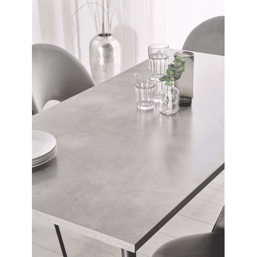 Mesa de jantar SANTIAGO Efeito de betão cinzento 160 cm 80 cm