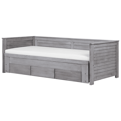 Cama com gavetas de arrumação Madeira CAHORS 90 x 200 cm Cinzento