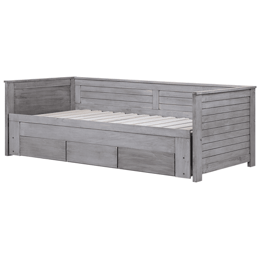 Cama com gavetas de arrumação Madeira CAHORS 90 x 200 cm Cinzento