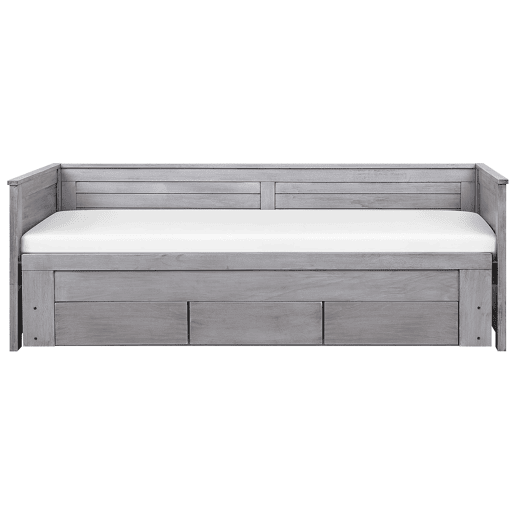 Cama com gavetas de arrumação Madeira CAHORS 90 x 200 cm Cinzento
