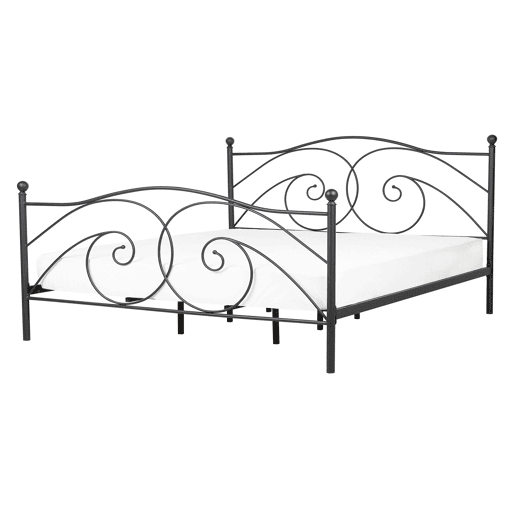 Cama Metal DINARD 140 x 200 cm Preto