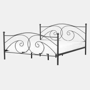 Cama Metal DINARD 140 x 200 cm Preto