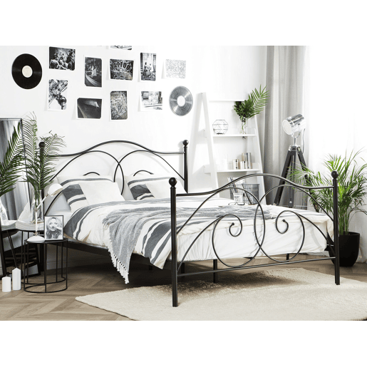 Cama Metal DINARD 140 x 200 cm Preto