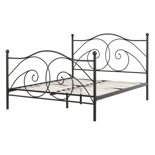 Cama Metal DINARD 140 x 200 cm Preto