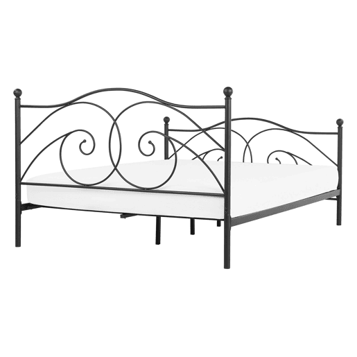 Cama Metal DINARD 140 x 200 cm Preto