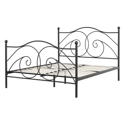 Cama Metal DINARD 140 x 200 cm Preto