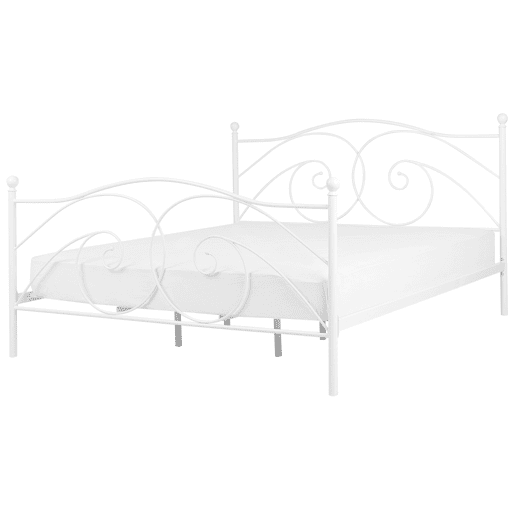 Cama Metal DINARD 180 x 200 cm Branco